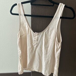 Cream Sleeveless Top